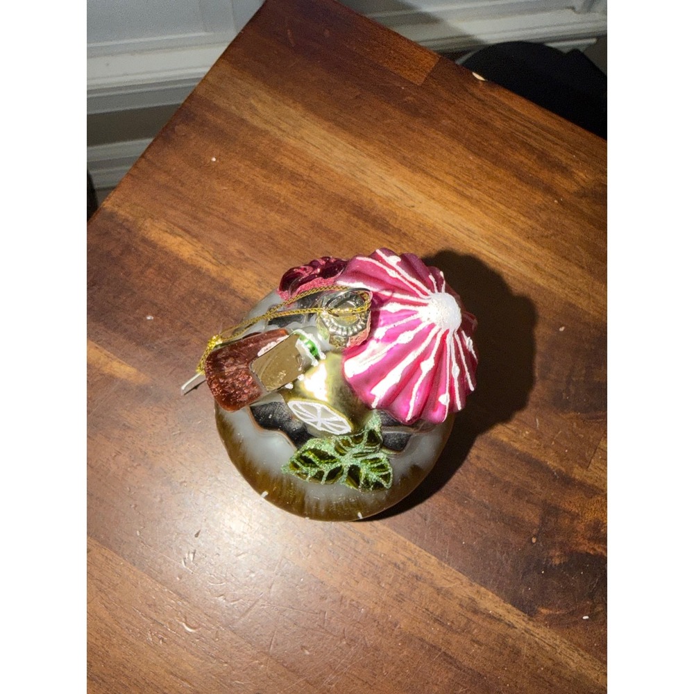 Christmas Ornament Harvest Vegetable Fruit Jar Festive Holiday Decor Blown Glass - Picture 2 of 4
